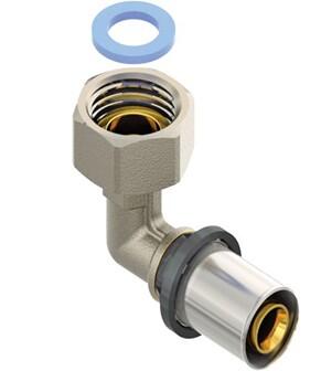COUDE MULTICOUCHE A SERTIR ET A VISSER EASYTEC - Avec écrou tournant