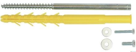 CHEVILLE PLASTIQUE - Fixation radiateur/barre de maintien sur plaque de plâtre + polystyrène