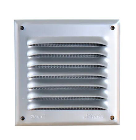 GRILLE D'AERATION A VISSER - En aluminium gris - Persiennes - Avec moustiquaire