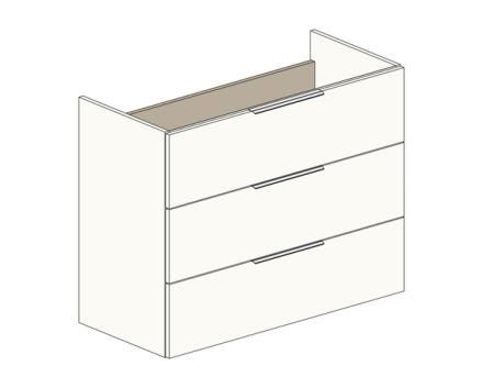 MEUBLE S/P METRO26 3T.PO 100 BLC       RC0150