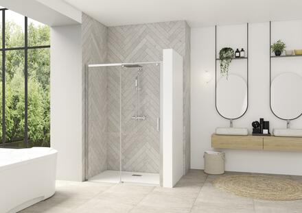 SMART DESIGN C SANS SEUIL - Paroi avec 1 volet coulissant sans seuil