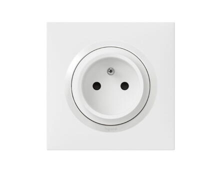 PRISE DE COURANT EASYRENO 2P+T 16A FAIBLE PROFONDEUR DOOXIE ONE - Livrée avec plaque carrée blanche et griffes