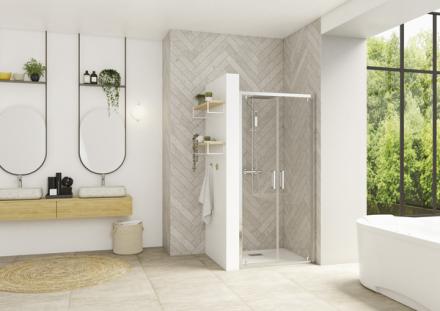 PAROI SMART DESIGN 2P AVEC SEUIL  PA90223CTNE AQUAPRODUCTION KINEDO