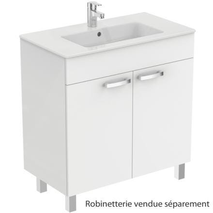 MEUBLE ULYSSE  80CM 2 PT GRIS LAVE    E3257LG IDEAL STANDARD FRANCE