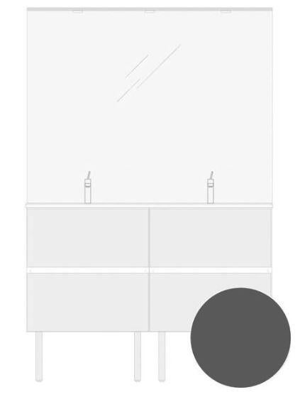 EXCLUSIVITES RICHARDSON PAR GBGROUP - Meuble tiroirs sous-vasque et miroir crédence - Ensemble
