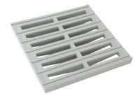 GRILLE DE SOL SS CADRE  25X25 GRIS CLAIR GR25 NICOLL  [GR25]