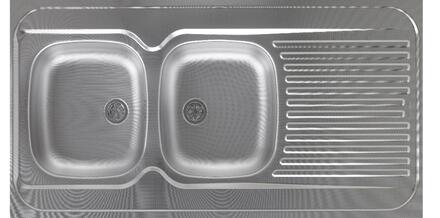 EVIER A POSER REVERSIBLE - LAVELLI - Inox lisse 18/10