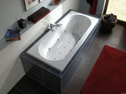 CASSANDRA - Baignoire rectangulaire en acrylique avec système Just Relax Plus Comfort Combipool