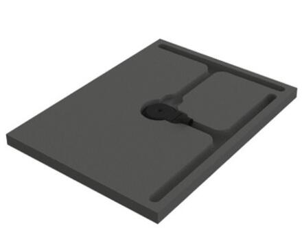 PANODUR SLIM - Receveur prêt à carreler avec siphon Rotaslim et grille carrée