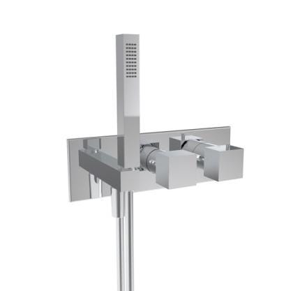 EXCLUSIVITES RICHARDSON PAR FIMA CARLO FRATTINI - Mitigeur thermostatique de douche encastré façade avec douchette