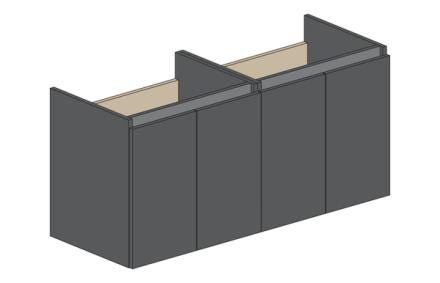 MEUBLE S/PLAN EAZY26 4P 120CM ANTHRAC.    ENS