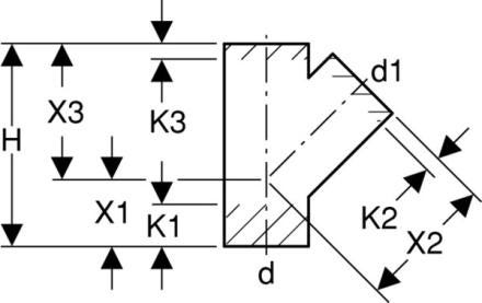 EMBRANCHEMENT 45 PE   63/56 GEBERIT 364115161 GEBERIT  [364.115.16.1]