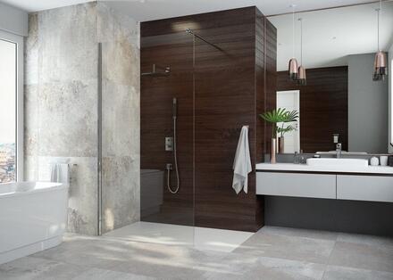 PAROI OPEN 2 FIXE - Douche ouverte - Paroi fixe réversible