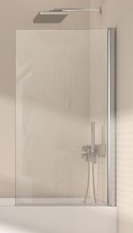 EXCLUSIVITES RICHARDSON PAR ROTH FRANCE - Pare-baignoire pivotant réversible pour montage à droite ou à gauche de la baignoire -  Hauteur : 140 cm - Ep. verre : 6 mm