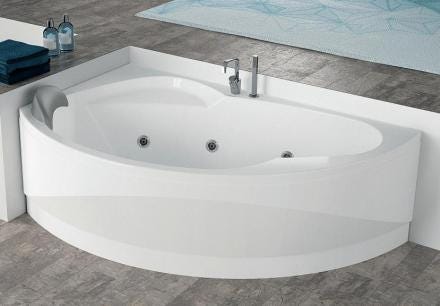 VOGUE - Baignoire d'angle à encastrer