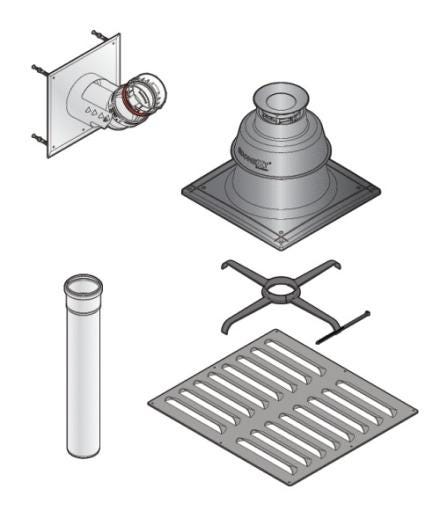 KIT RACCORDEMENT MUR.B23P D80 DY923   7650954 DE DIETRICH EQUIP THERMIQU BDR  [7650954]