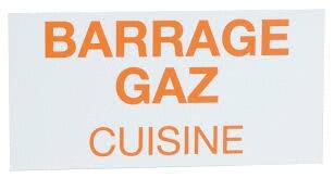 ETIQUETTE DE SIGNALISATION - Chaufferie fioul/gaz polystyrène rigide