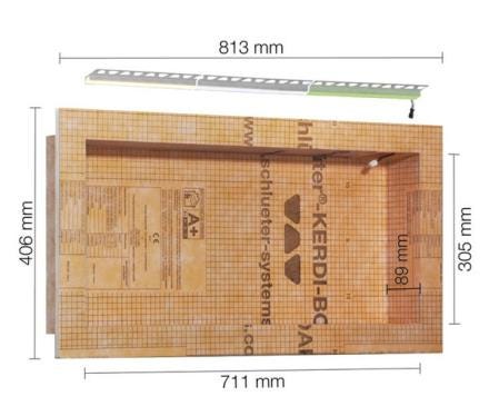 NICHE KERDI-BORAD-NLTP 711X305MM KB12NLTP5AE9 SCHLUTER SYSTEMS  [KB12NLTP5AE9]