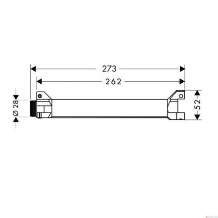 CORPS ENC.TABL/LONGUE STARCK    AXOR 40878180 HANSGROHE  [40878180]