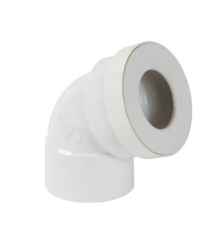PIPE POUR WC EN PVC - Femelle - Courte coudé