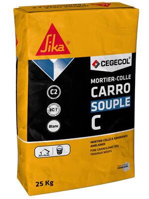 CARROSOUPLE C - Mortier-colle à adhérence améliorée C2