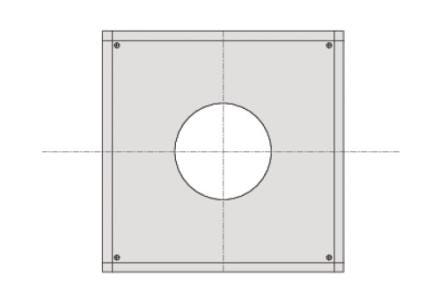 PLAQUE FINIT. CHEMINEE D160MM DY838 100002476 DE DIETRICH EQUIP THERMIQU BDR  [100002476]