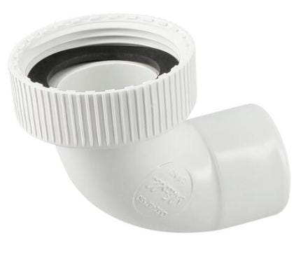 DOUILLE COUDE 87'30 D32 PR.SIPH.BLC DCF8SIPHB
