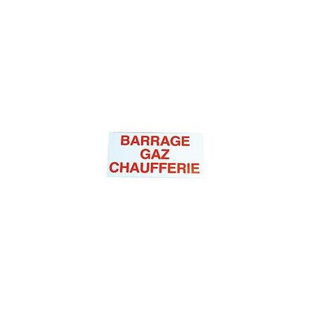 ETIQUETTE DE SIGNALISATION - Chaufferie fioul/gaz polystyrène rigide