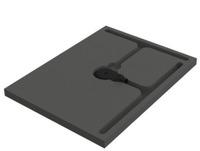 PANODUR SLIM - Receveur prêt à carreler avec siphon Rotaslim et grille carrée