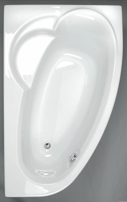 LADIVA - Baignoire Asymétrique en Toplax avec appui-tête et mini-plages intégrés