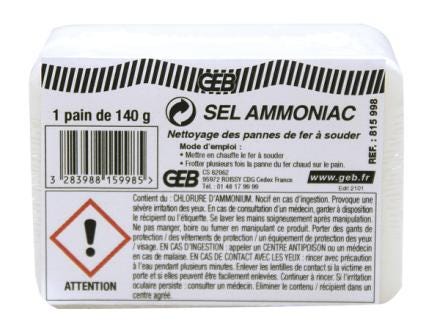 PRODUIT DE BRASAGE/SOUDAGE - Sel ammoniac pour le nettoyage des pannes de fer à souder