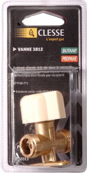 ACCESSOIRES POUR BUTANE ET PROPANE EN RECIPIENT - Gamme sous coque - Vanne 1/4 tour