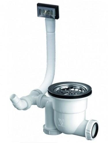 CLEANY QUICK® - Inox-Plastique - Bonde à panier pour évier perçage ø 90 mm