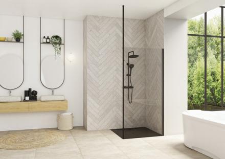 SMART DESIGN SOLO - Paroi simple pour un espace douche ouvert