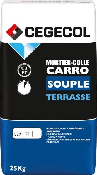 CARROSOUPLE C2E - Mortier-colle à adhérence améliorée C2E