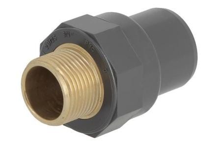 EMBOUT A COLLER / A VISSER PVC - MF - Filetage laiton