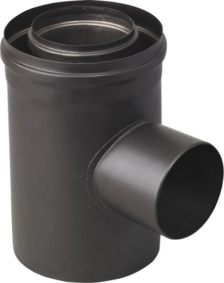 CONDUIT BIOTEN INOX 316 / ACIER - SPECIAL POELE A PELLETS - Système concentrique - Extérieur noir