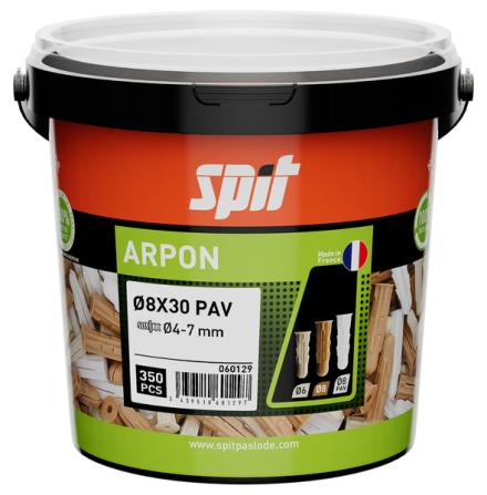 CHEVILLE ARPON 8X30 PAV -SEAU350-      060129 SPIT PASLODE  [060129]