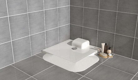 SANILIFE TRAY MATIC - Receveur extra-plat rectangulaire en Biotec avec pompe de relevage intégrée
