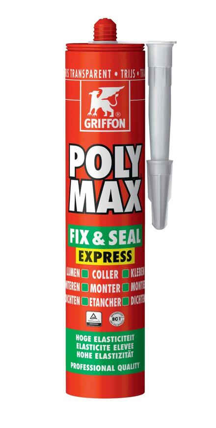 POLY MAX® FIX &amp; SEAL EXPRESS - Colle de montage et mastic d’étanchéité sans solvants - Séchage rapide