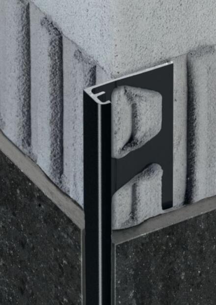 SCHLUTER-SCHIENE-AC - Profilé droit en aluminium avec finition structurée