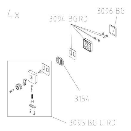 SET 4 ROULETTE BAS AT Q        BLC 1403037280 ROTH FRANCE  [1403037280]
