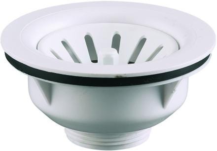 BONDE - A panier - Plastique ø 114,5 mm - Pour évier de synthèse perçage ø 90 mm