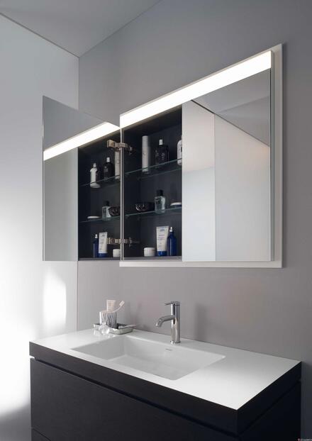 LM - Armoire de toilette encastrée 2 portes miroir