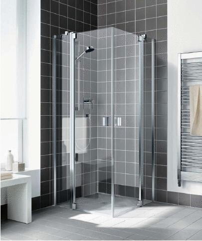 RAYA - Accès d'angle, 2 portes pivotantes avec éléments fixes