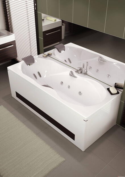 ERGONOMIQUE - Baignoire rectangulaire en biocryl