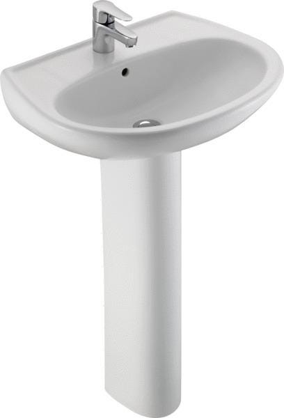 BRIVE 2 - Lavabo avec dosseret arrière pour protéger des projections d'eau