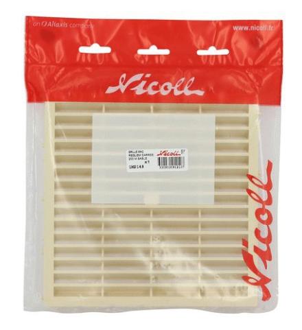 GRILLE CARREE 197X197 T200 M SABLE     1M214S NICOLL  [1M214S]