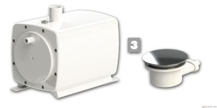 SANIFLOOR+ - Pompe de relevage pour douche à l'italienne avec bonde