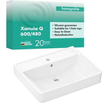 VASQUE A POSER Q60X48 BLC CERAMIQUE  60133450 HANSGROHE  [60133450]